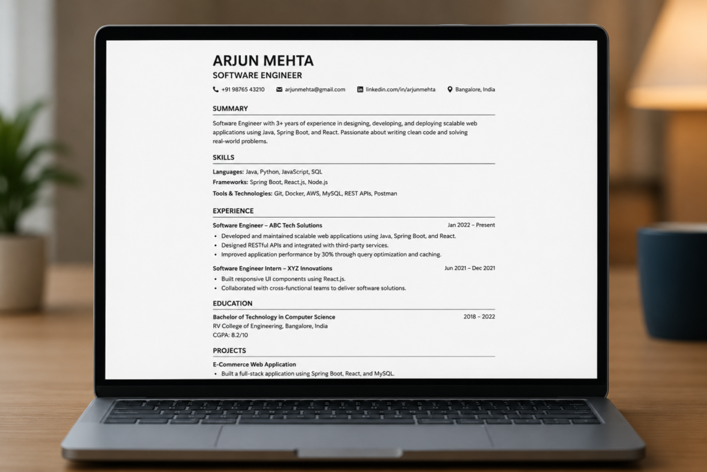 Software Engineer Resume Guide