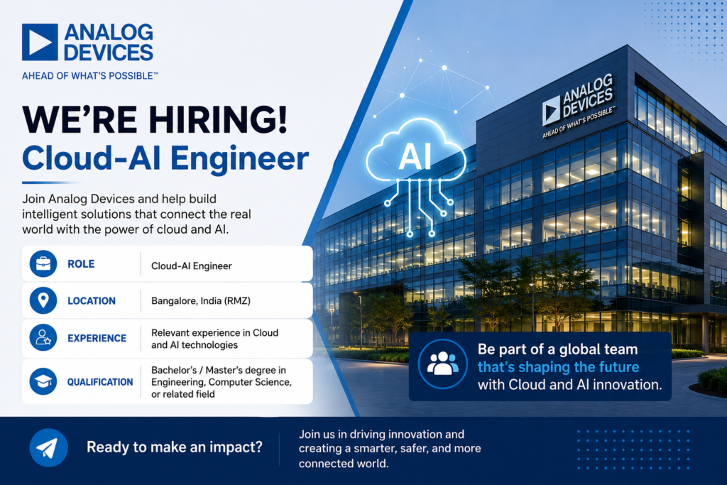 Analog Devices Cloud AI Engineer Recruitment

