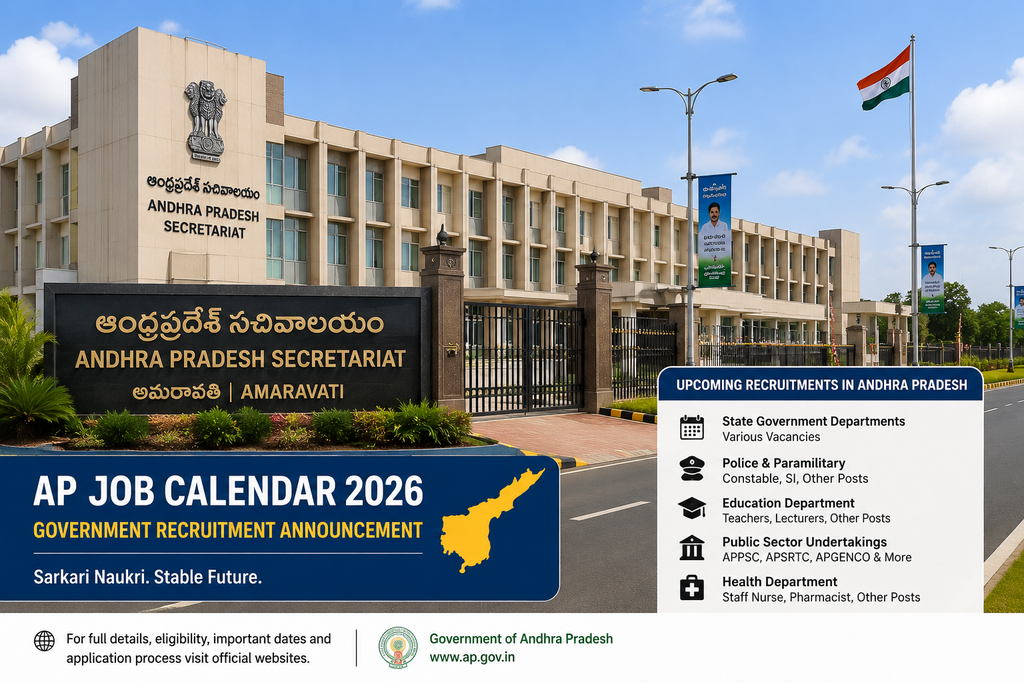 AP Job Calendar 2026 government recruitment announcement