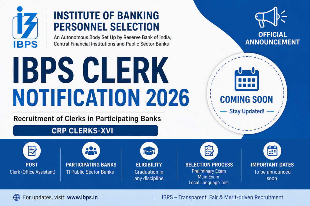 IBPS Clerk Notification 2026