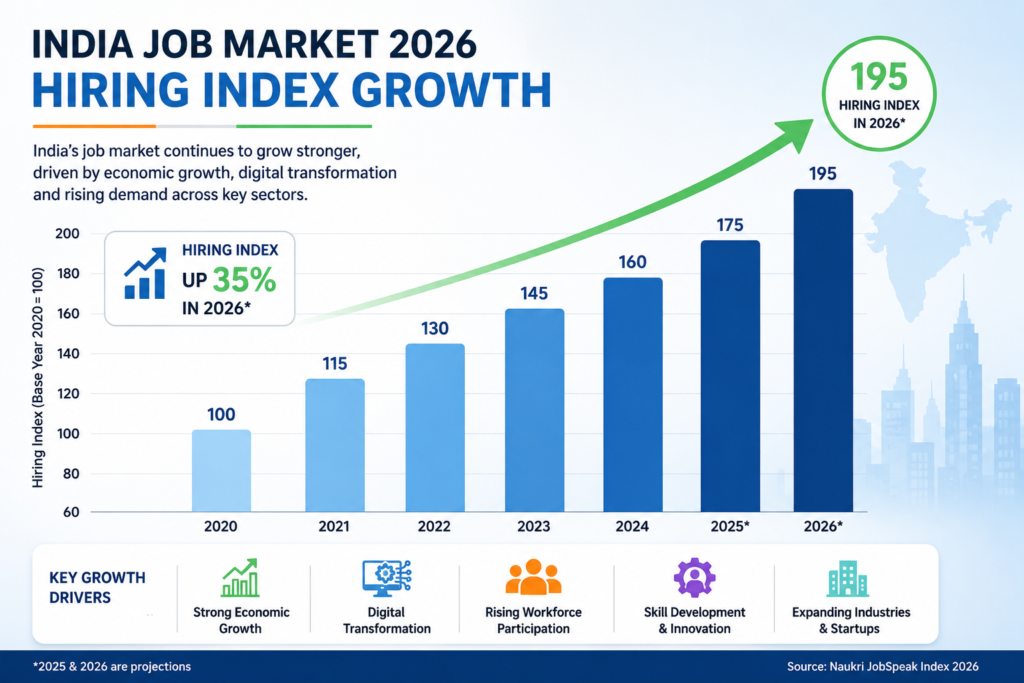 India Job Market 2026 hiring index growth chart