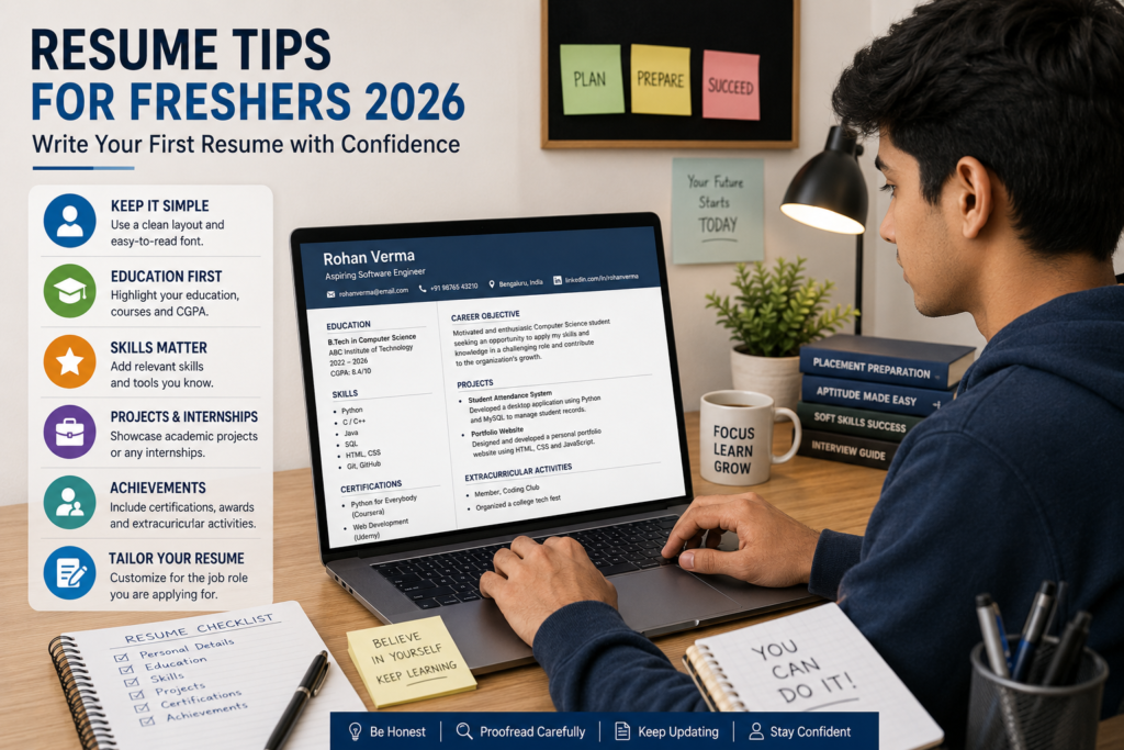 Resume Tips for Freshers 2026