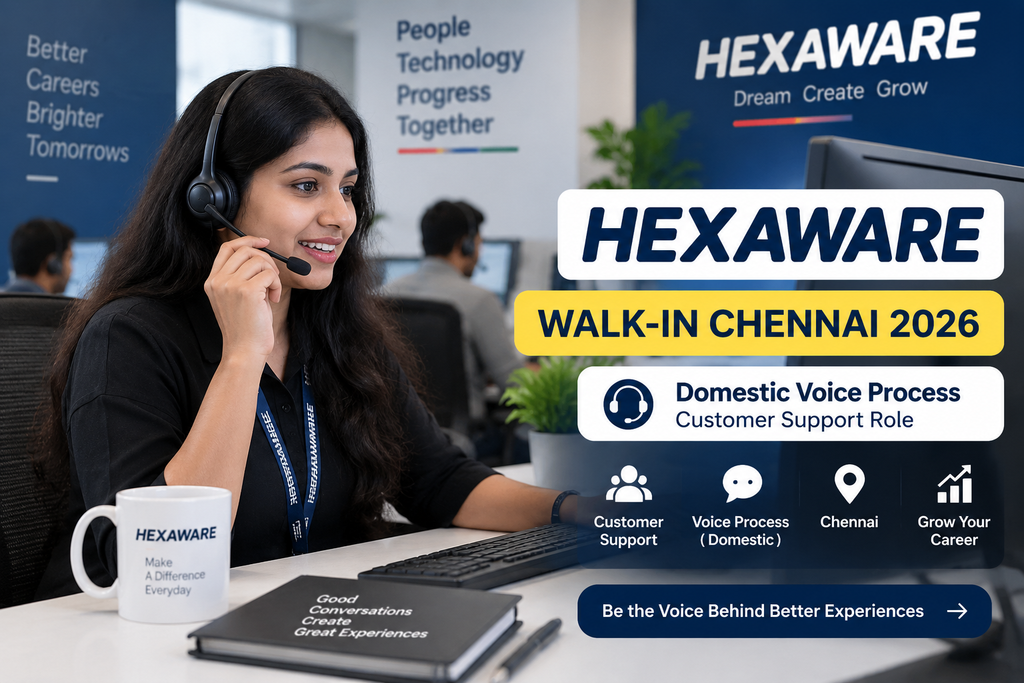 Hexaware Walk-in Chennai 2026